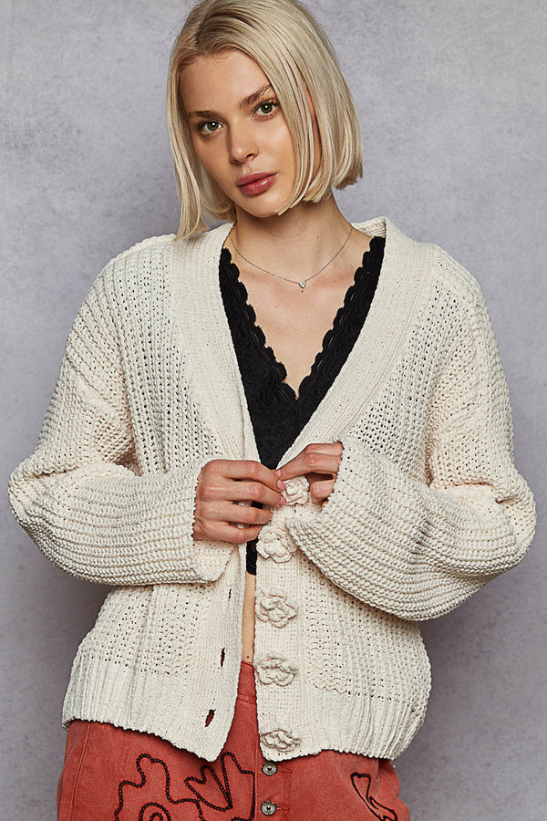Floral Button Cardigan