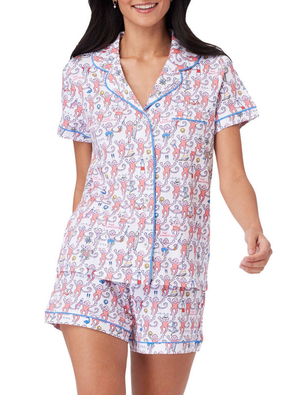 Cartoon Print Lounge Set | Monkey