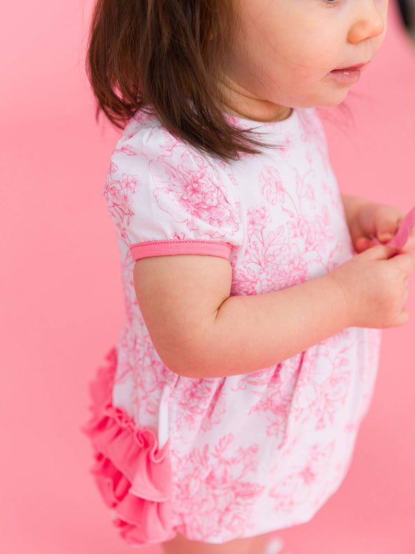 Baby Girls Pink Bubble Romper