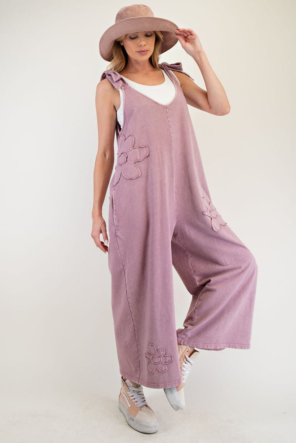 Flower Patch Terry Knit Jumpsuit