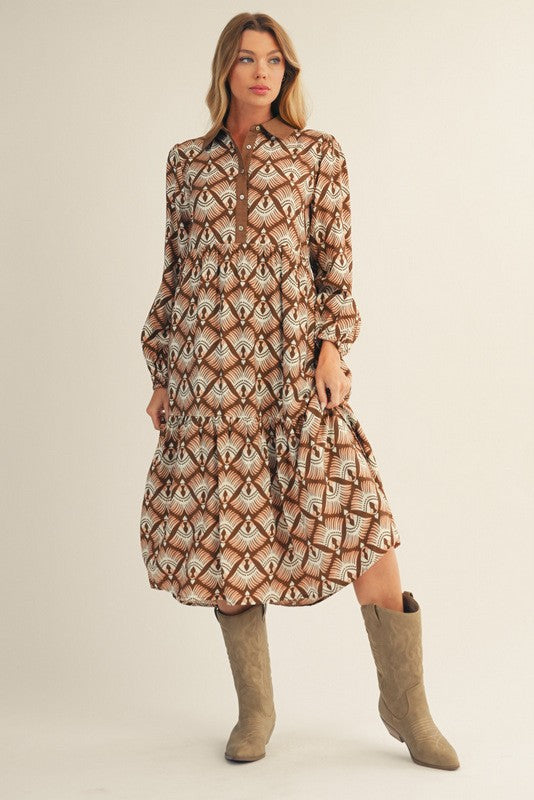 Boho Tiered Midi Dress