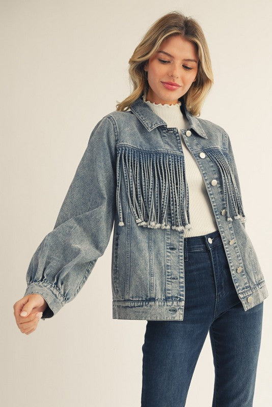 Fringe Denim Jacket