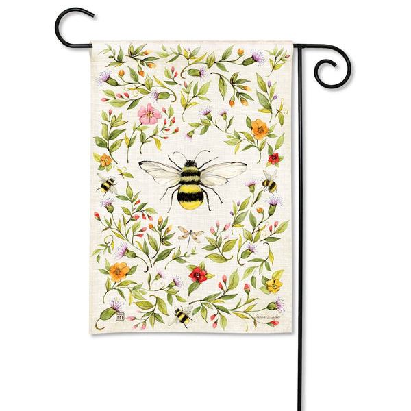 Bee Spring Garden Flag