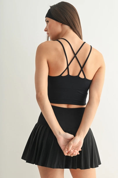 Criss-Cross Sports Bra | Black
