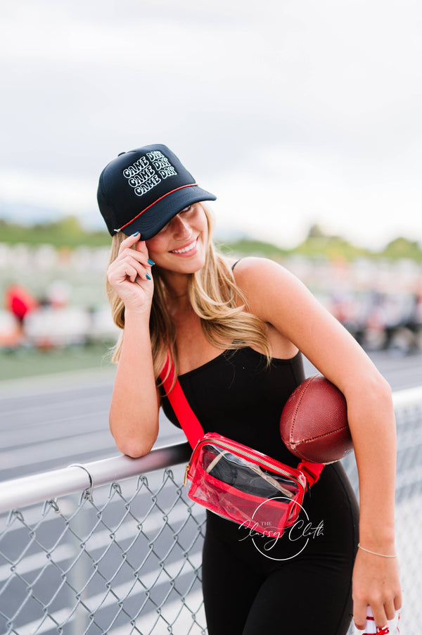 Stadium Clear Belt Bag | Red