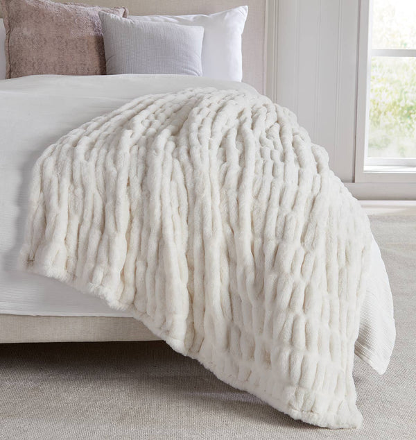 Luxury Throw Blankets | White