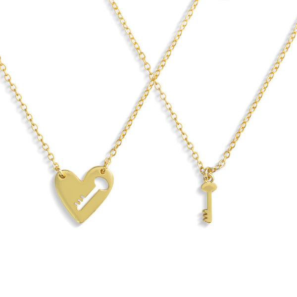 Sharing Kindness Necklace-Heart & Key