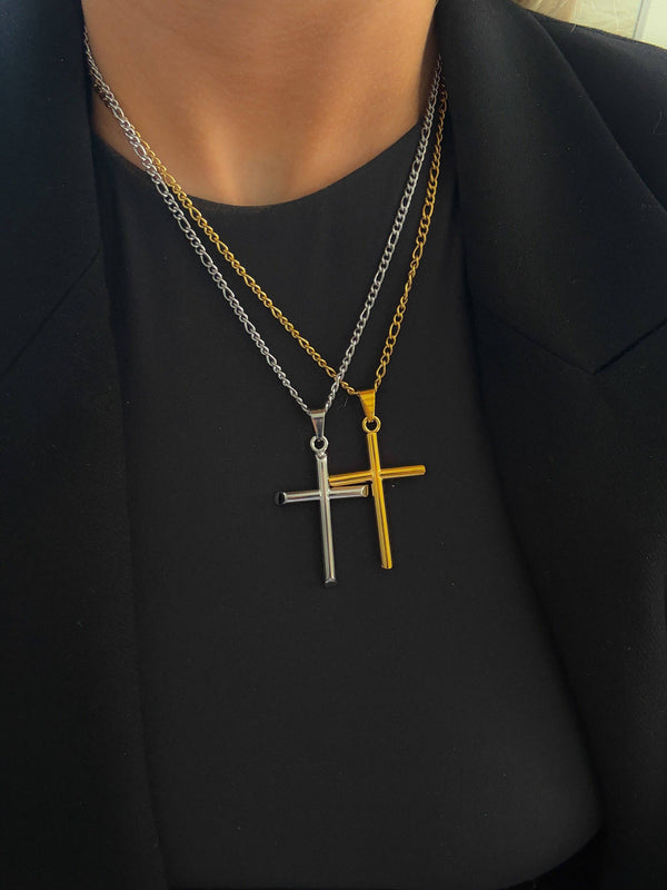 Large Cross Necklace | Gold