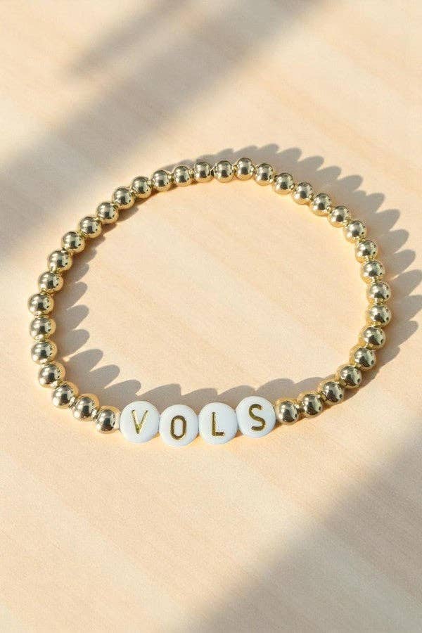 Vols Gold Beaded Bracelet