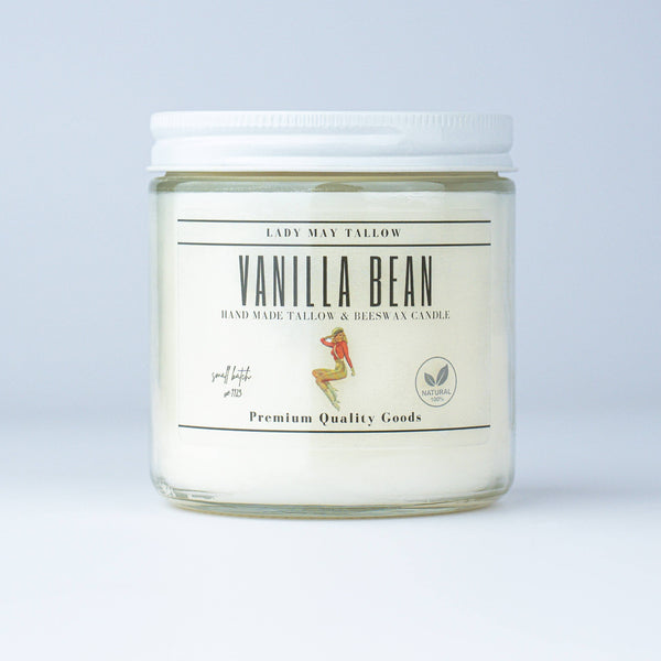 Vanilla Bean Tallow & Beeswax Candle