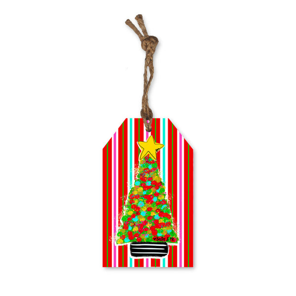 Dots & Stripes Tag Ornament