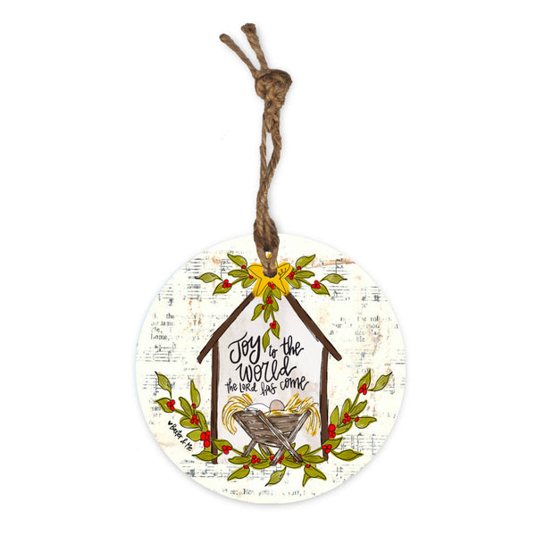 Joy to the World Manger Ornament