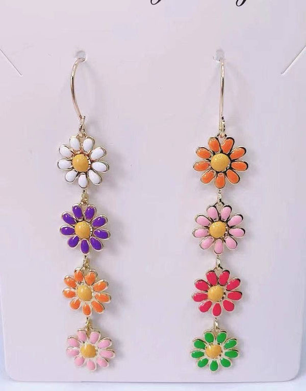 Drop and Dangle Daisy Earrings