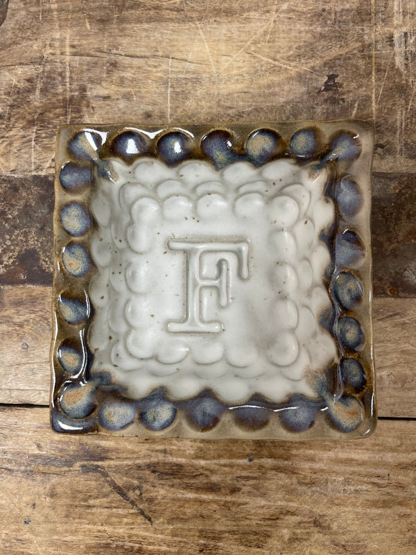Monogram Bowl Ivory Linen - F