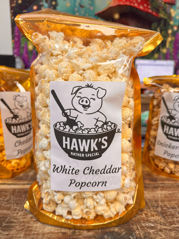 Hawk's Popcorn | White Cheddar