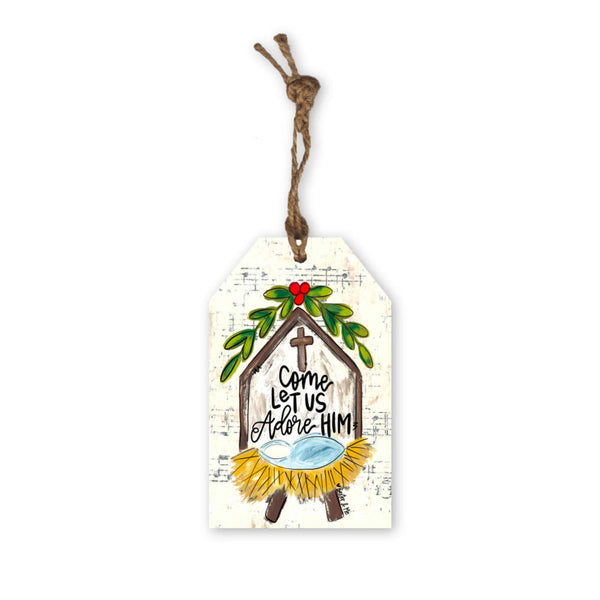 Adore Him Gift Tag Ornament