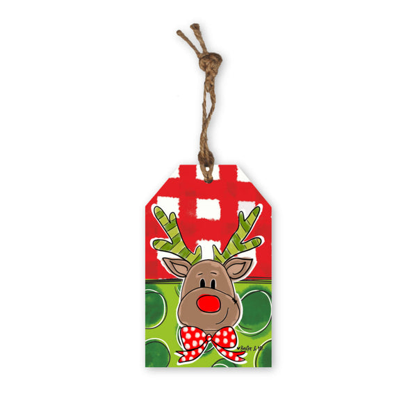 Red & Green Deer Ornament