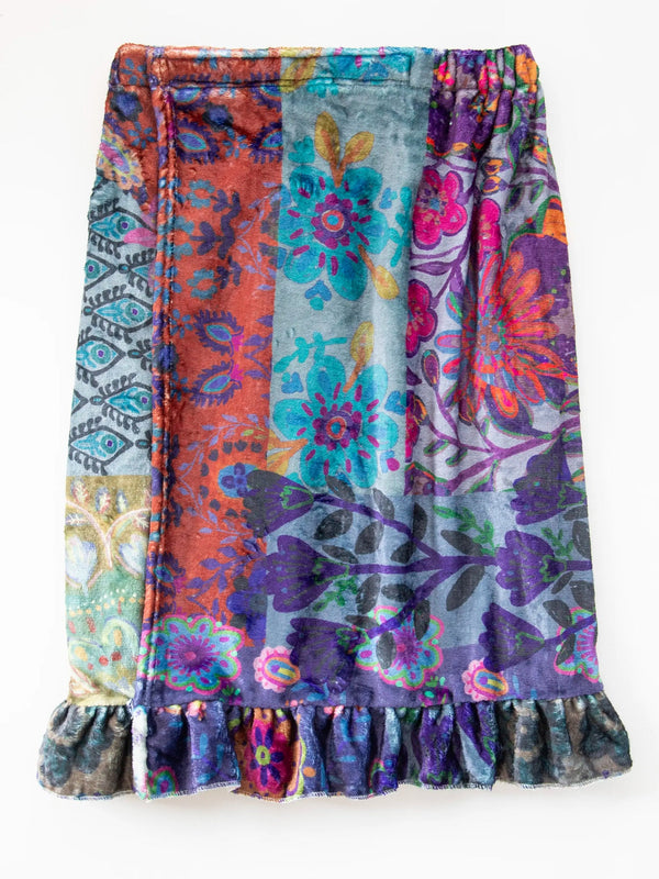 Towel Wrap | Blue Patchwork