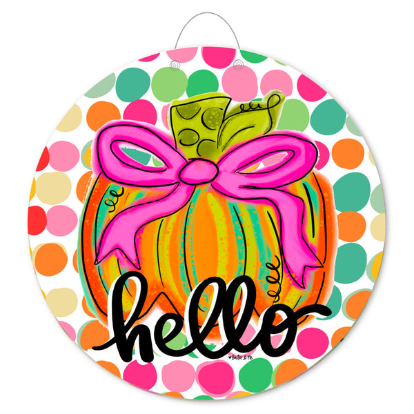 Hello Pumpkin Door Hanger