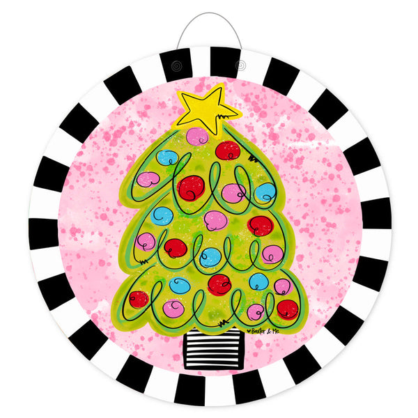 Whimsical Christmas Tree Door Hanger