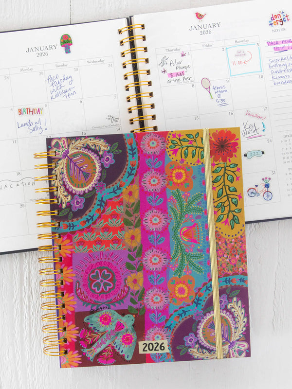 2025-26 17 Month Planner | Lilac Folk Flower