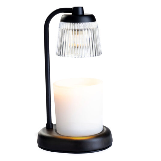 Fluted Glass Lamp | Black
