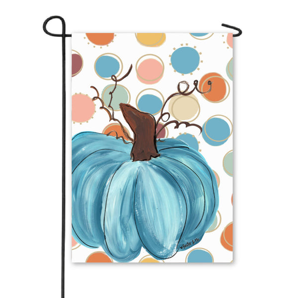 Blue Pumpkin Garden Flag