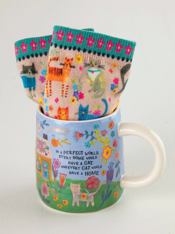 Mug & Sock Set | Cat