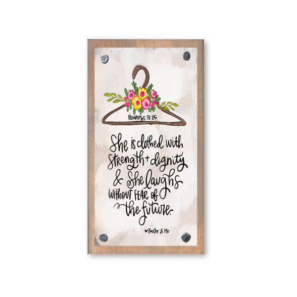 Clothed With Strength Happy Block