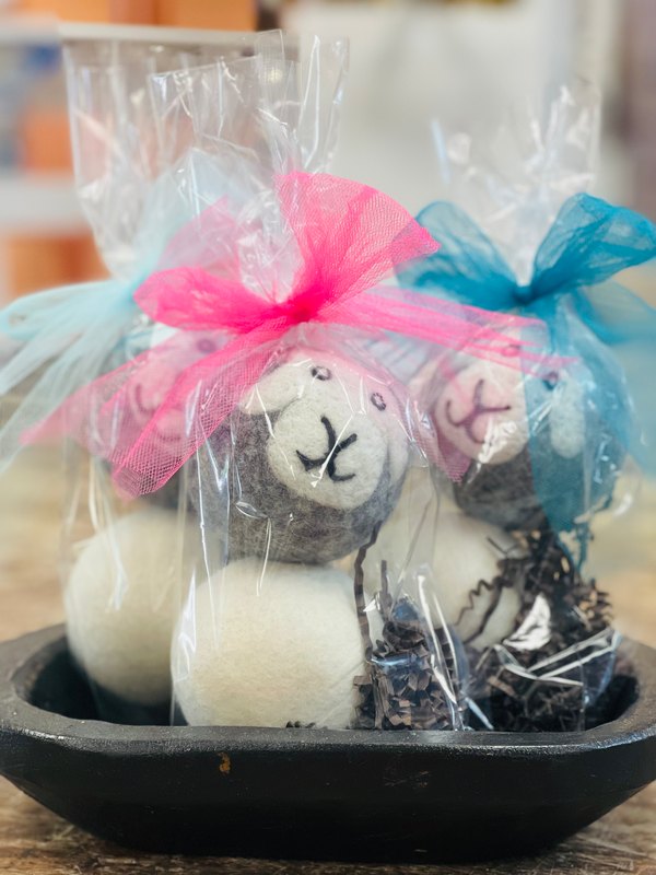 "Smiling Sheep" Dryer Balls