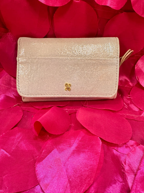 Hobo Jill Trifold Wallet-Sand Shimmer