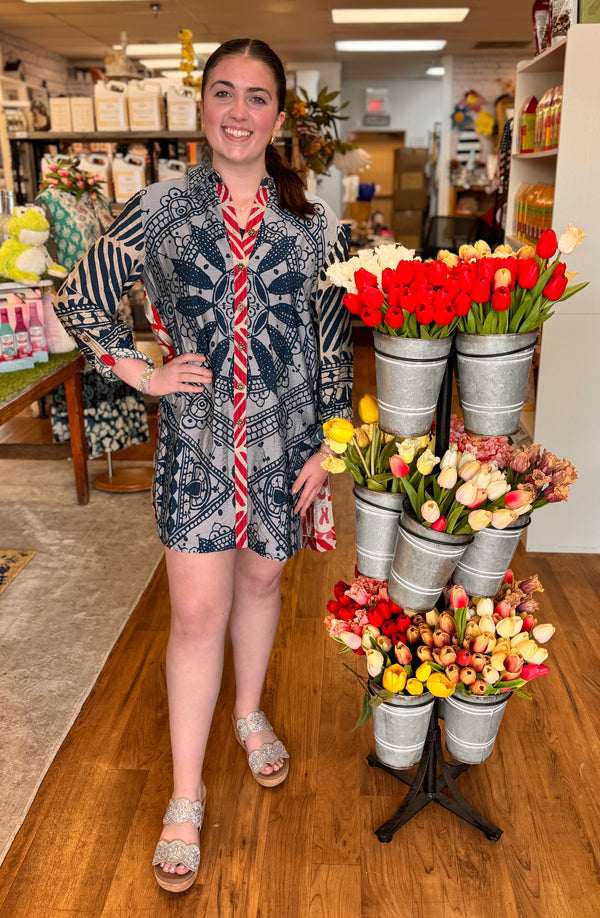 Mixed Print Tunic