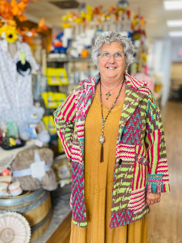 Multi Colored Yarn Jacket