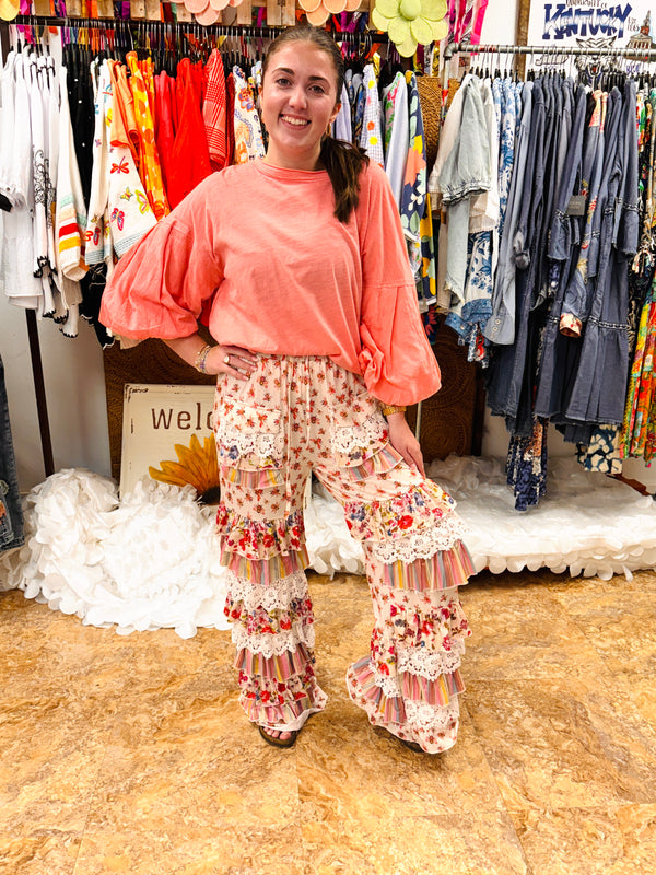 Bee Ruffle Pants |OS
