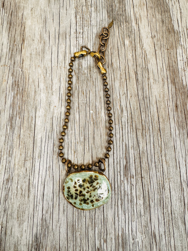 Choker Ball Gem Necklace | Pistachio