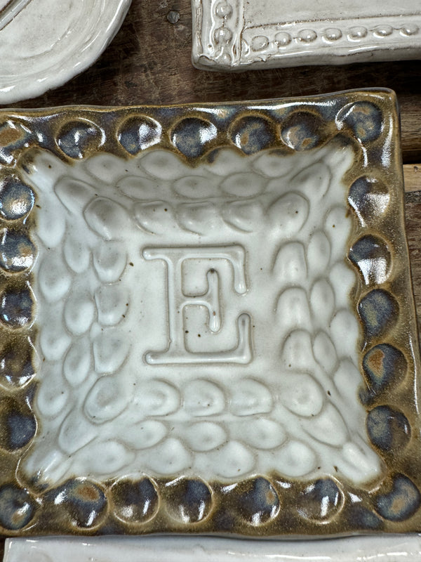 Monogram Bowl Ivory Linen - E