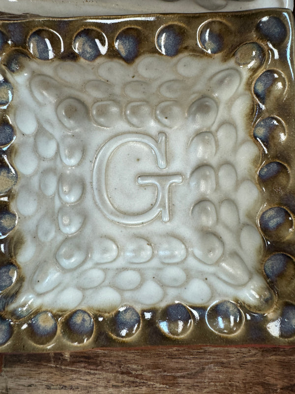 Monogram Bowl Ivory Linen - G