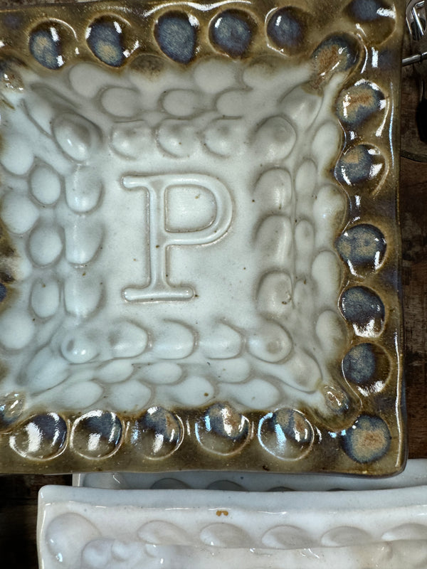Monogram Bowl Ivory Linen - P