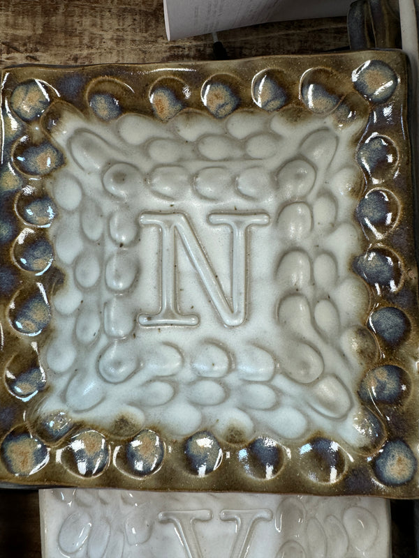 Monogram Bowl Ivory Linen - N