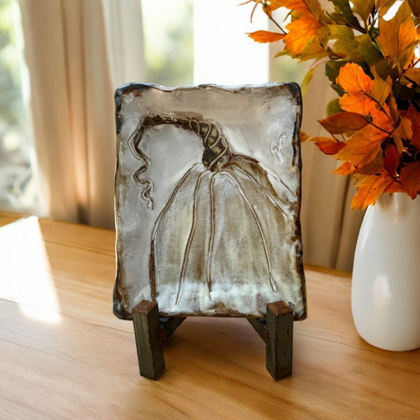 Pumpkin Pottery Tray | Antique White