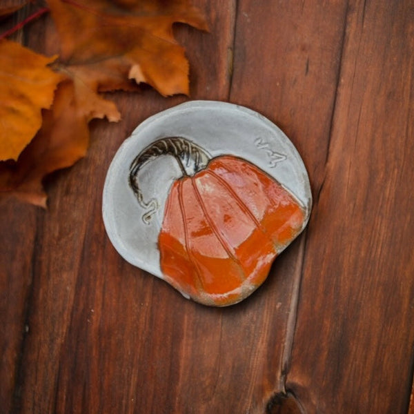 Mini Pottery Spoon Rest | Orange