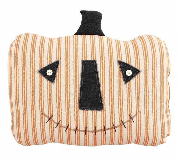 08621 TICKING PUMPKIN PILLOW