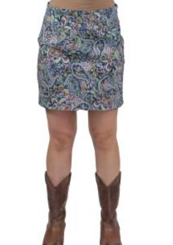 Navy Sugar Coral Printed Skort