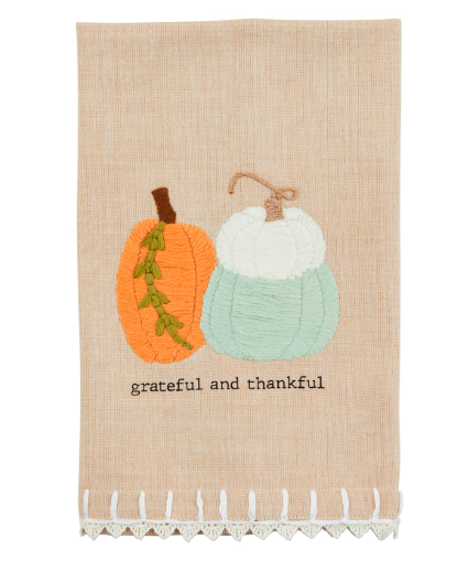 Grateful & Thankful Pumpkin Towel