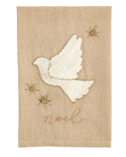 Dove Embroidered Towel
