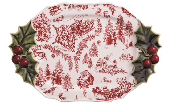 Holly Serving Platter