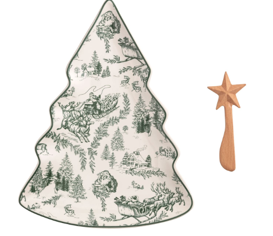 Christmas Tree  Platter Set