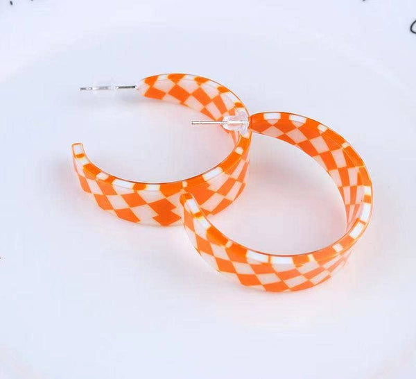 Checkered Earrings for Tennessee Fans!