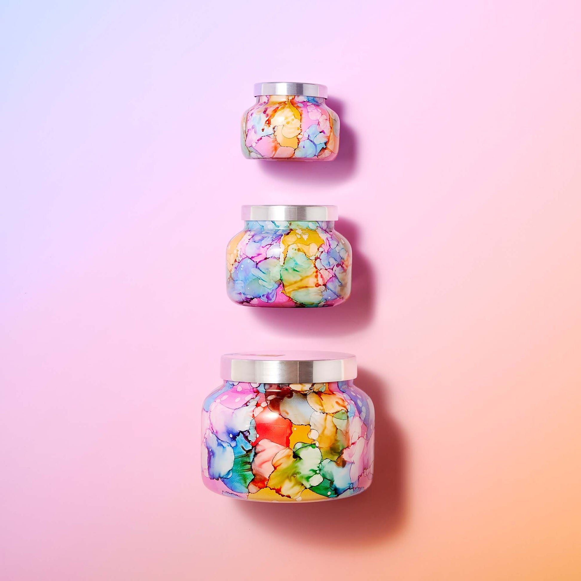 Capri Blue 19 oz Candle Rainbow Watercolor - Thumbnail 4