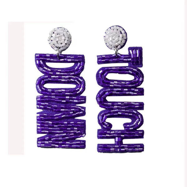 "Touch Down" Sparkle Earrings | Blue